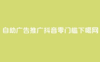 自助广告推广，抖音零门槛