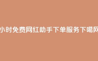 24小时免费网红助手下单服务