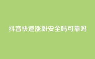 抖音快速涨粉安全吗可靠吗 - 抖音快速涨粉的方法是否可靠及安全？~