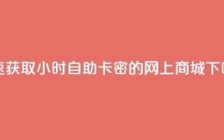 快速获取24小时自助卡密的网上商城