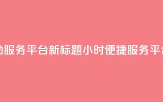 dy24小时自助服务平台新标题：dy24小时便捷服务平台