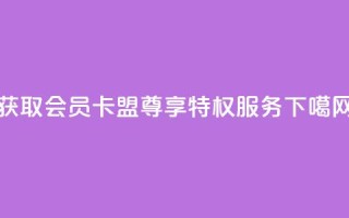 获取VIP会员卡盟，尊享特权服务