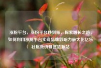 涨粉平台，涨粉平台秒到账，探索增长之路，如何利用涨粉平台实现品牌影响力最大化亿乐社区低价自营货源站