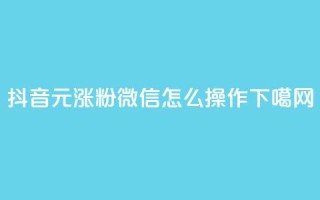 抖音1元涨粉1000，微信怎么操作？