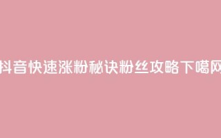 抖音快速涨粉秘诀：1000粉丝攻略