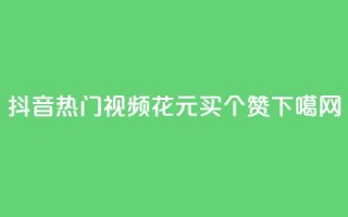 抖音热门视频：花1元买100个赞！