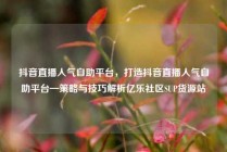 抖音直播人气自助平台，打造抖音直播人气自助平台—策略与技巧解析亿乐社区SUP货源站