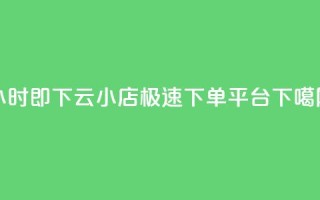 24小时即下，云小店极速下单平台