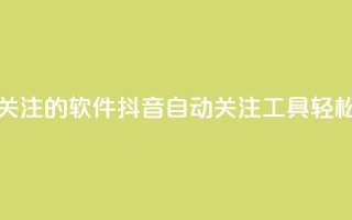 抖音自动点关注的软件(抖音自动关注工具，轻松省时)
