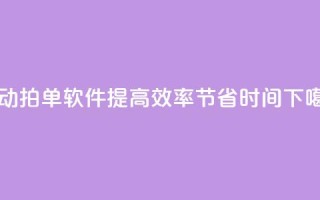 自动拍单软件：提高效率，节省时间