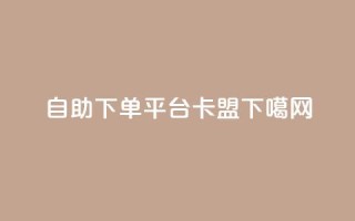 自助下单平台：91卡盟