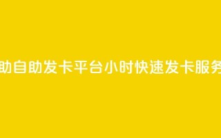 24小时辅助自助发卡平台(24小时快速发卡服务)