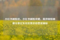 小红书刷粉丝，小红书刷粉攻略，高效吸粉秘籍分享亿乐社区低价自营货源站