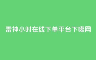 雷神24小时在线下单平台