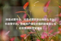 抖音点赞平台，抖音点赞的平台叫什么平台，抖音赞平台，挖掘用户潜在价值的新维度亿乐社区低价自营货源站