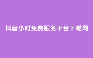 抖音24小时免费服务平台