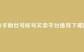 快手粉丝号账号买卖平台推荐