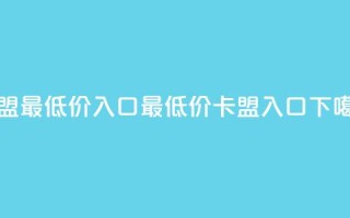 qq卡盟最低价入口(最低价QQ卡盟入口)