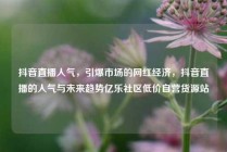 抖音直播人气，引爆市场的网红经济，抖音直播的人气与未来趋势亿乐社区低价自营货源站