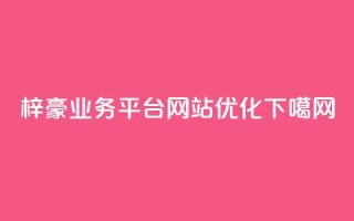 梓豪业务平台网站优化