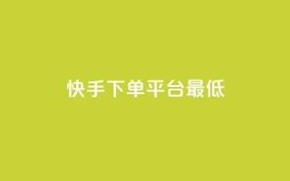 快手24下单平台最低,快手低价业务自助平台软件 - 快手免费网站 - 君泽货源站自助下单