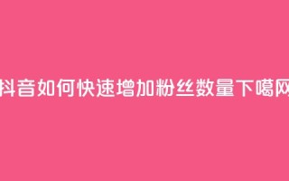 抖音如何快速增加粉丝数量
