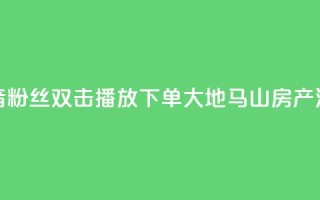 抖音粉丝双击播放下单0.01大地马山房产活动,ks点赞全网最低 - 自助云商城快手下单 - ks免费24小时下单平台