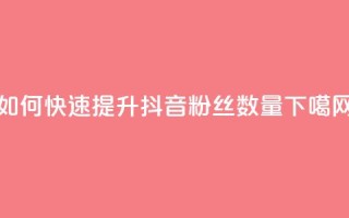 如何快速提升抖音粉丝数量