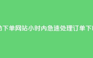 自助下单网站24小时内急速处理订单