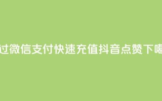 通过微信支付快速充值抖音点赞