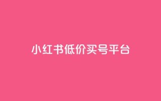 小红书低价买号平台 - 小红书便宜购买账号的方法揭秘。