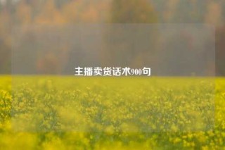 主播卖货话术900句