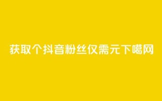 获取500个抖音粉丝仅需1元