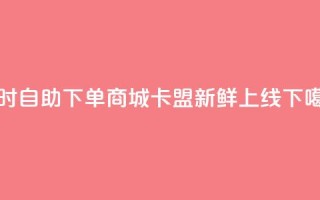 24小时自助下单商城-卡盟新鲜上线