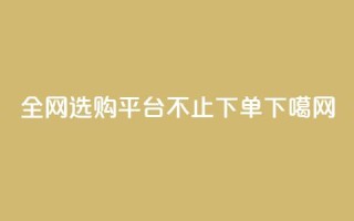 全网选购平台，不止下单