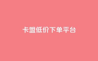 卡盟低价下单平台,自助下单24小时平台 - 拼多多电商 - 哪里可以买拼多多账号