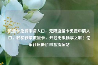 流量卡免费申请入口，无限流量卡免费申请入口，轻松获取流量卡，开启无限畅享之旅！亿乐社区低价自营货源站