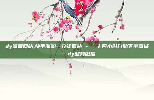 dy流量网站,快手涨粉一分钱网站 - 二十四小时自助下单商城 dy业务微信  第1张