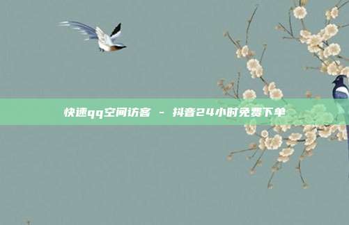 快速qq空间访客 - 抖音24小时免费下单  第1张