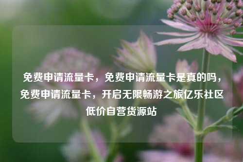 免费申请流量卡	，免费申请流量卡是真的吗，免费申请流量卡，开启无限畅游之旅亿乐社区低价自营货源站  第1张