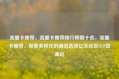 流量卡推荐	，流量卡推荐排行榜前十名，流量卡推荐，探索多样化的通信选择亿乐社区SUP货源站  第1张