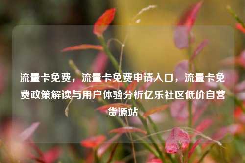 流量卡免费	，流量卡免费申请入口，流量卡免费政策解读与用户体验分析亿乐社区低价自营货源站  第1张
