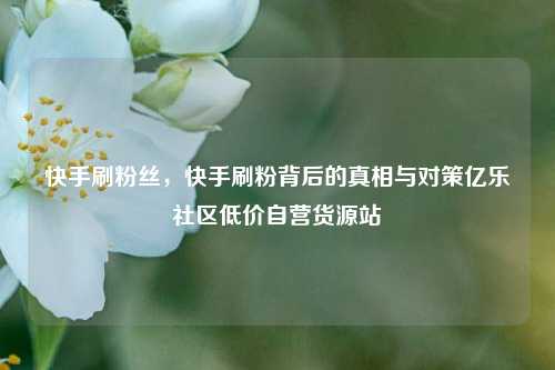 快手刷粉丝	，快手刷粉背后的真相与对策亿乐社区低价自营货源站  第1张