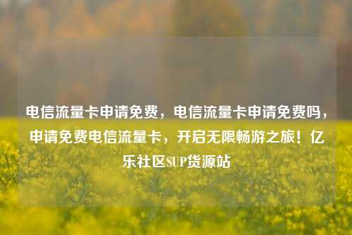 电信流量卡申请免费	，电信流量卡申请免费吗，申请免费电信流量卡，开启无限畅游之旅！亿乐社区SUP货源站  第1张