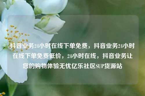 抖音业务24小时在线下单免费	，抖音业务24小时在线下单免费低价，24小时在线，抖音业务让您的购物体验无忧亿乐社区SUP货源站  第1张