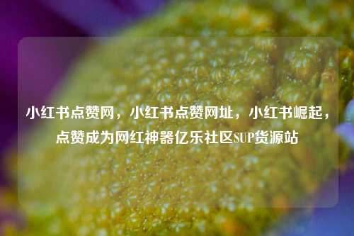 小红书点赞网	，小红书点赞网址，小红书崛起，点赞成为网红神器亿乐社区SUP货源站  第1张